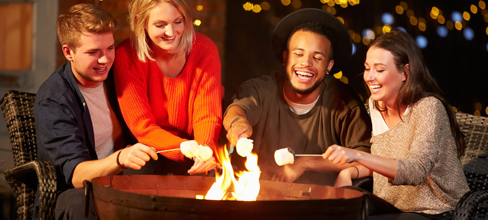 Fire Pit in Michigan backyard